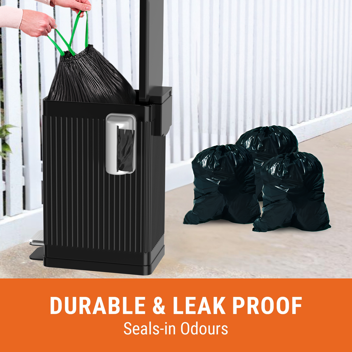 Pupzle Dog Poop Bin Liners, 3.2 Gal Trash Can Liners for Large Slim Trash Can, Durable and Leakproof, 30 Bags