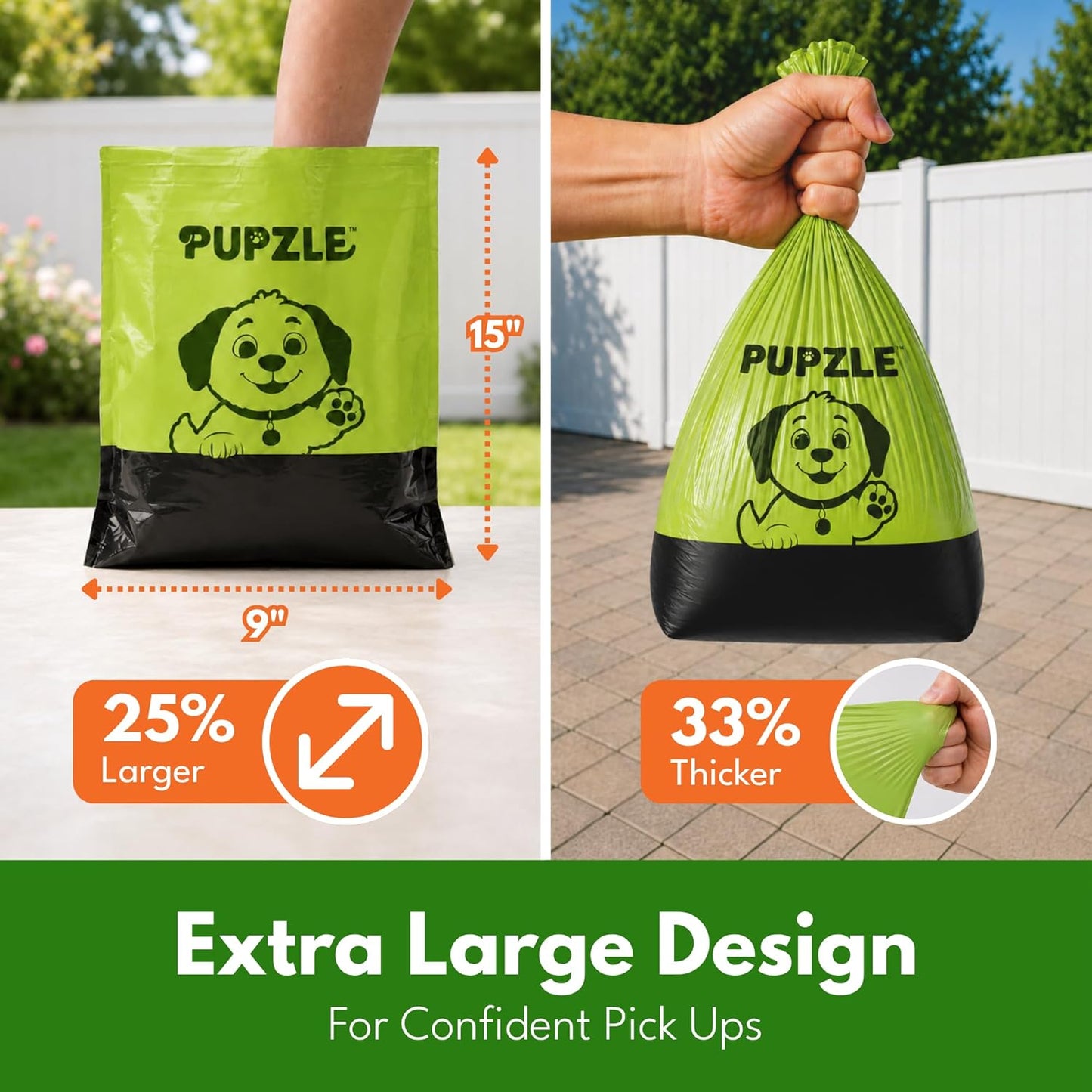 2-Ply Poop Bags For Dogs, Multi-layered Hand Protection, Thick Dog Poop Bags