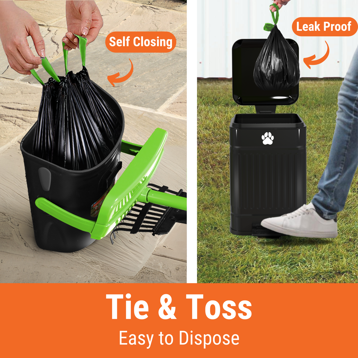 Pupzle Dog Pooper Scooper with Bags, Heavy Duty Metal Poop Scooper