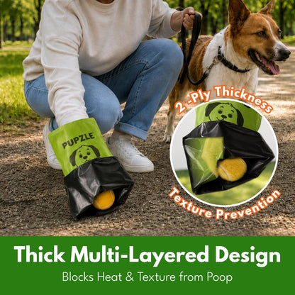 2-Ply Poop Bags For Dogs, Multi-layered Hand Protection, Thick Dog Poop Bags