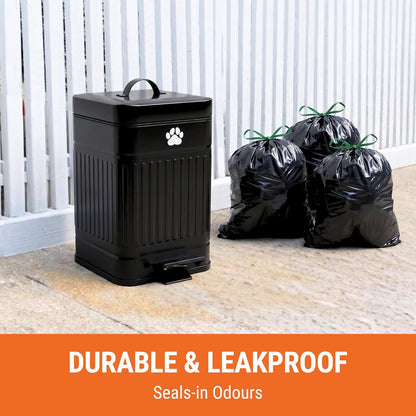 Pupzle Dog Poop Bin Liners, 1.3 Gal Trash Can Liners for Small Square Trash Can, Durable and Leakproof, 30 Bags