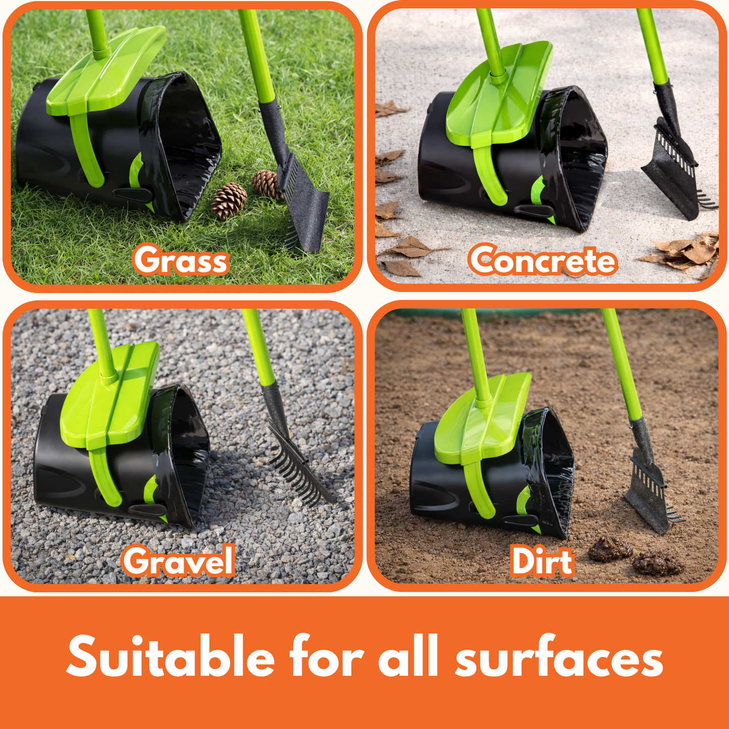 Pupzle Dry & Wet Dog Pooper Scooper with Bag Attachment