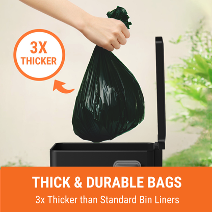 Pupzle Dog Poop Bin Liners, 3.2 Gal Trash Can Liners for Large Slim Trash Can, Durable and Leakproof, 30 Bags