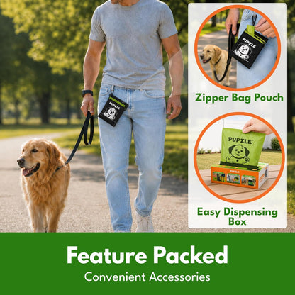 2-Ply Poop Bags For Dogs, Multi-layered Hand Protection, Thick Dog Poop Bags