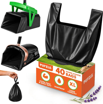 Pupzle Dogs Pooper Scooper Replacement bags 40 pcs