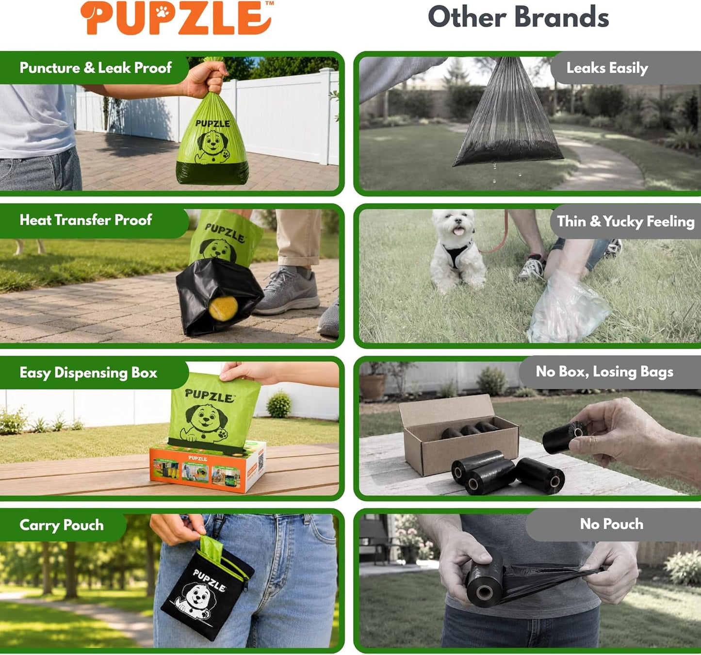 2-Ply Poop Bags For Dogs, Multi-layered Hand Protection, Thick Dog Poop Bags