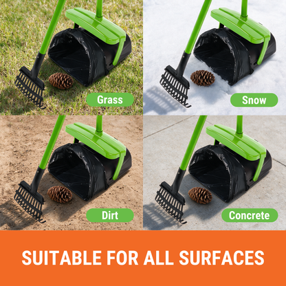 Pupzle Dog Pooper Scooper, Heavy Duty Metal, 100 Bags